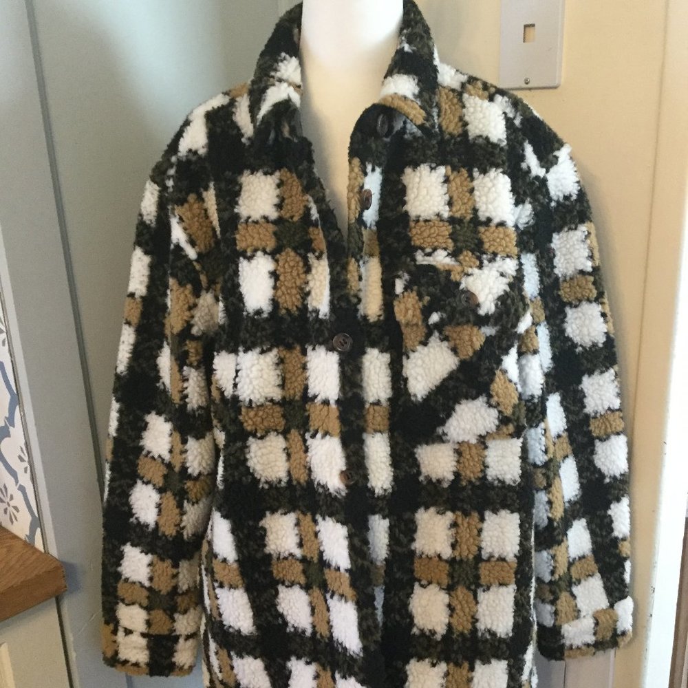 NWT Plaid Birdie Shacket new with tags super soft size XS fits oversize